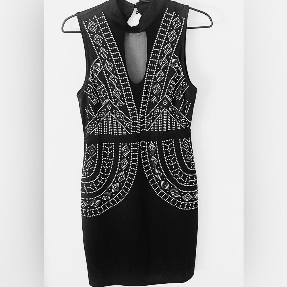PAPAYA Mini Cocktail Dress with Gold Studs Size Large